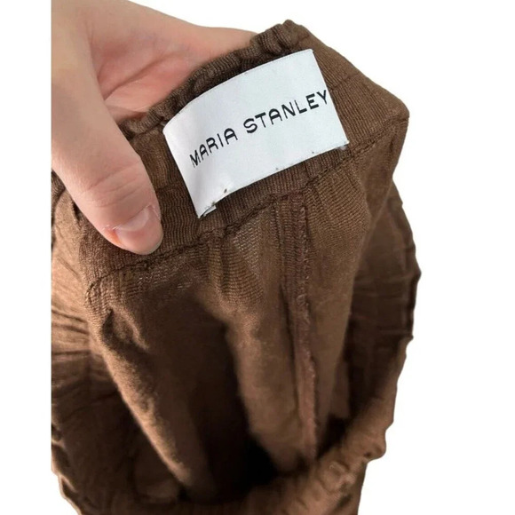 Maria Stanley Kheller Trouser Pants Brown Size Medium Viscose Women’s - Picture 4 of 6